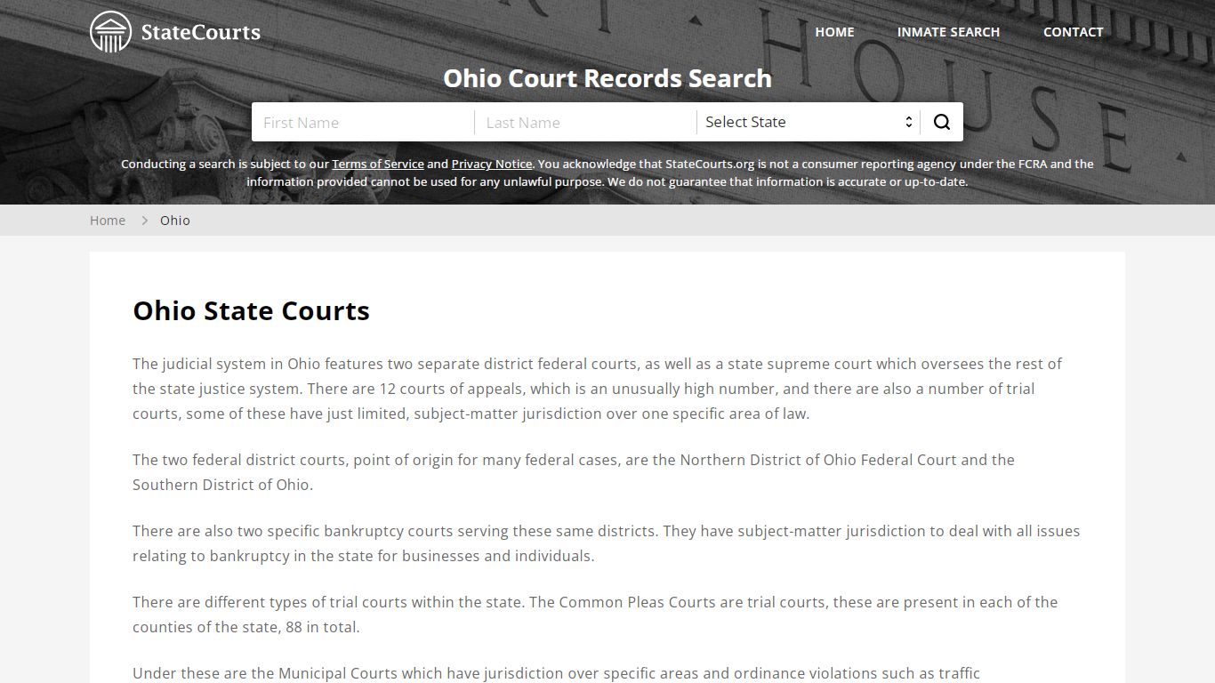 Ohio Court Records - OH State Courts